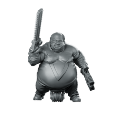 Batchoy Ex Convict Papa Jayjay Cyberwheel Enforcer - Papsikels Miniatures - We Print Miniatures