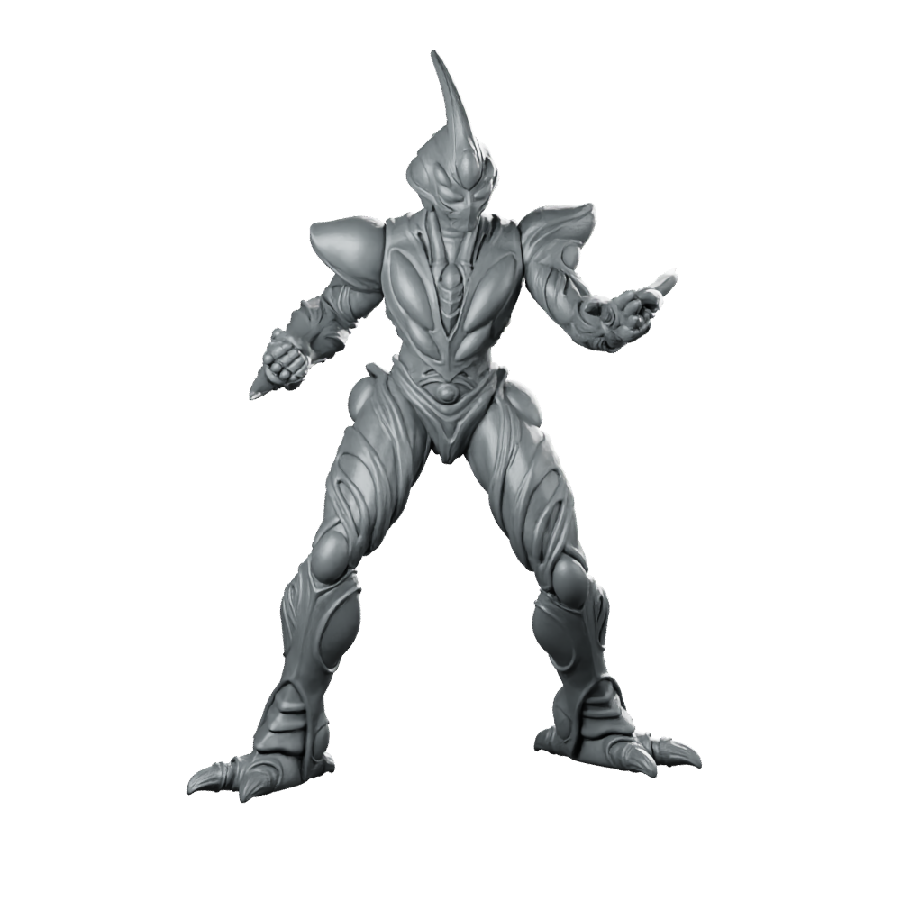 Battle Creature Collaboration Form 2 Miniature Cyberpunk Warrior Miniature 360 Spin 01