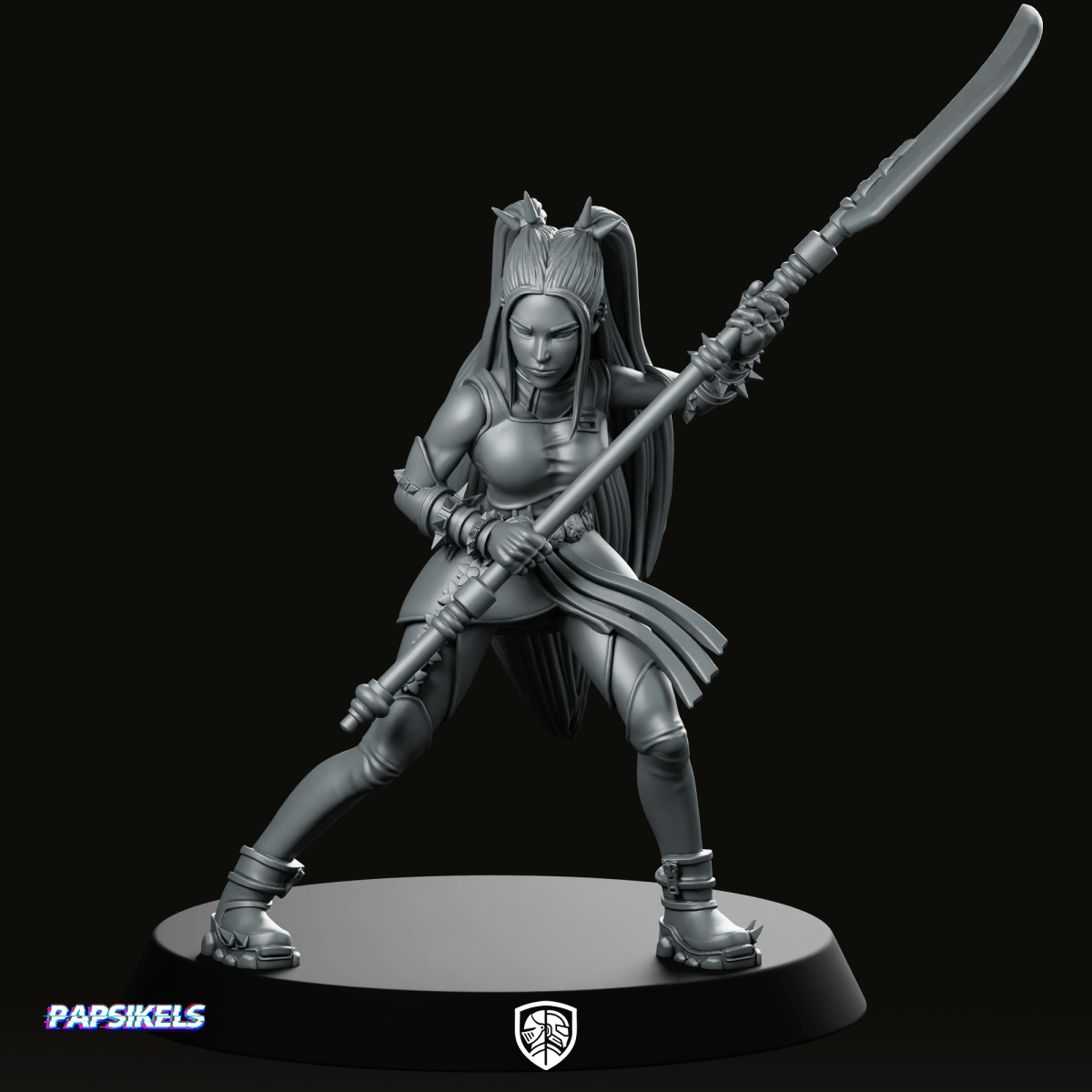 Battle Idol Demon Hunter Mira 2 Miniature Cyberpunk - Papsikels Miniatures - We Print Miniatures