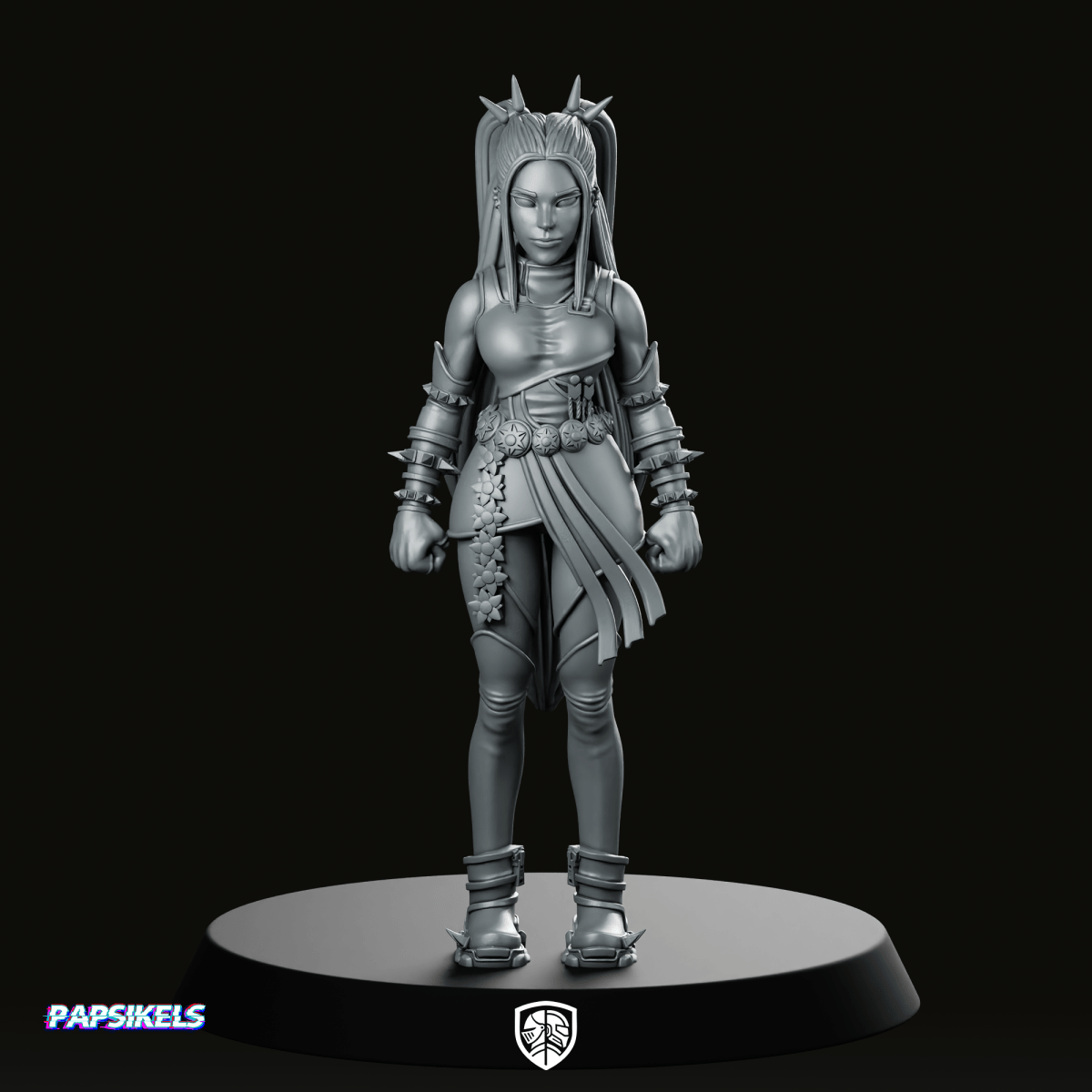Battle Idol Demon Hunter Mira 3 Miniature Sci - fi - Papsikels Miniatures - We Print Miniatures