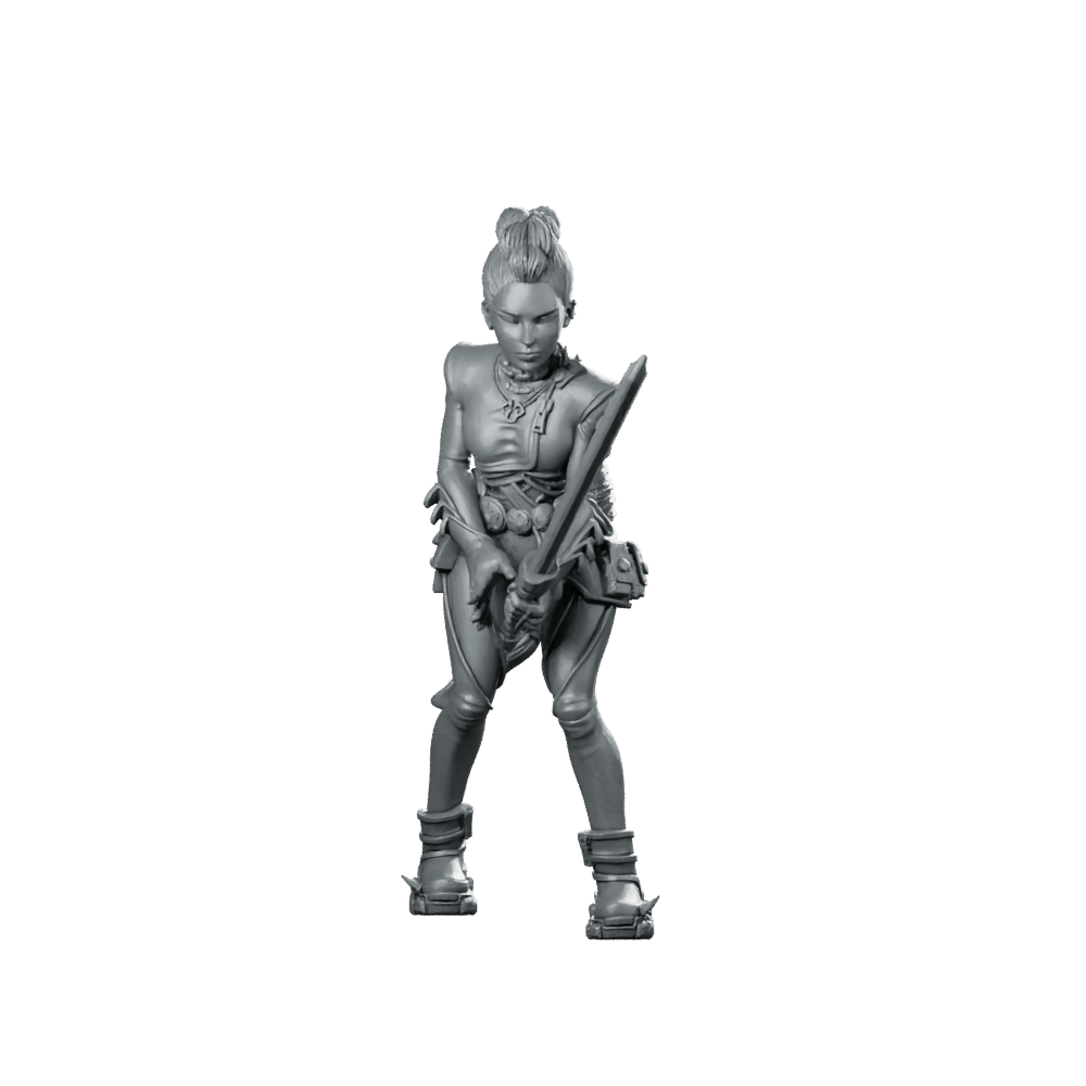 Battle Idol Demon Hunter Rumi 2 Miniature Sci - fi - Papsikels Miniatures - We Print Miniatures