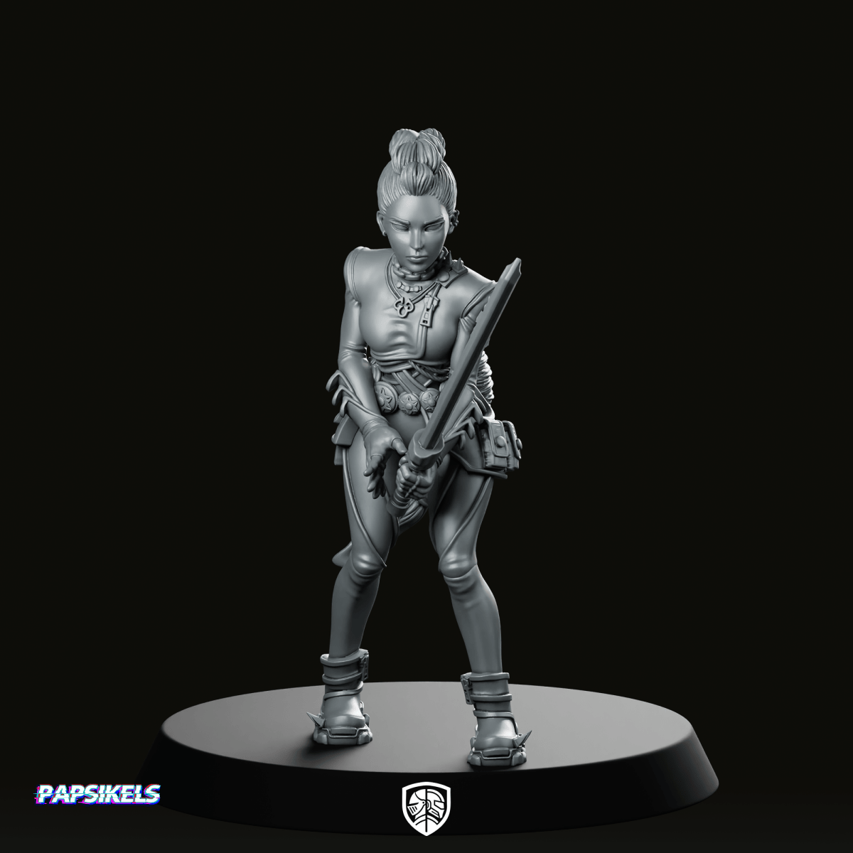 Battle Idol Demon Hunter Rumi 2 Miniature Sci - fi - Papsikels Miniatures - We Print Miniatures