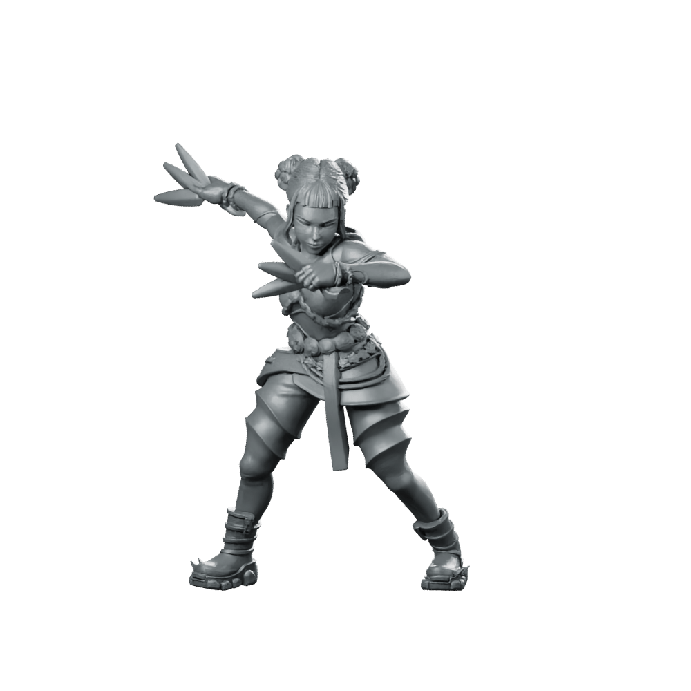 Battle Idol Demon Hunter Zoey 2 Miniature Cyberpunk - Papsikels Miniatures - We Print Miniatures