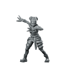 Battle Idol Demon Hunter Zoey 2 Miniature Cyberpunk - Papsikels Miniatures - We Print Miniatures