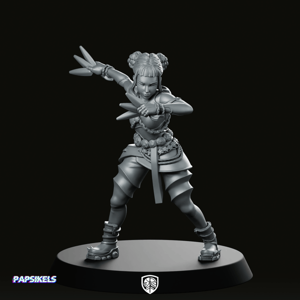 Battle Idol Demon Hunter Zoey 2 Miniature Cyberpunk - Papsikels Miniatures - We Print Miniatures