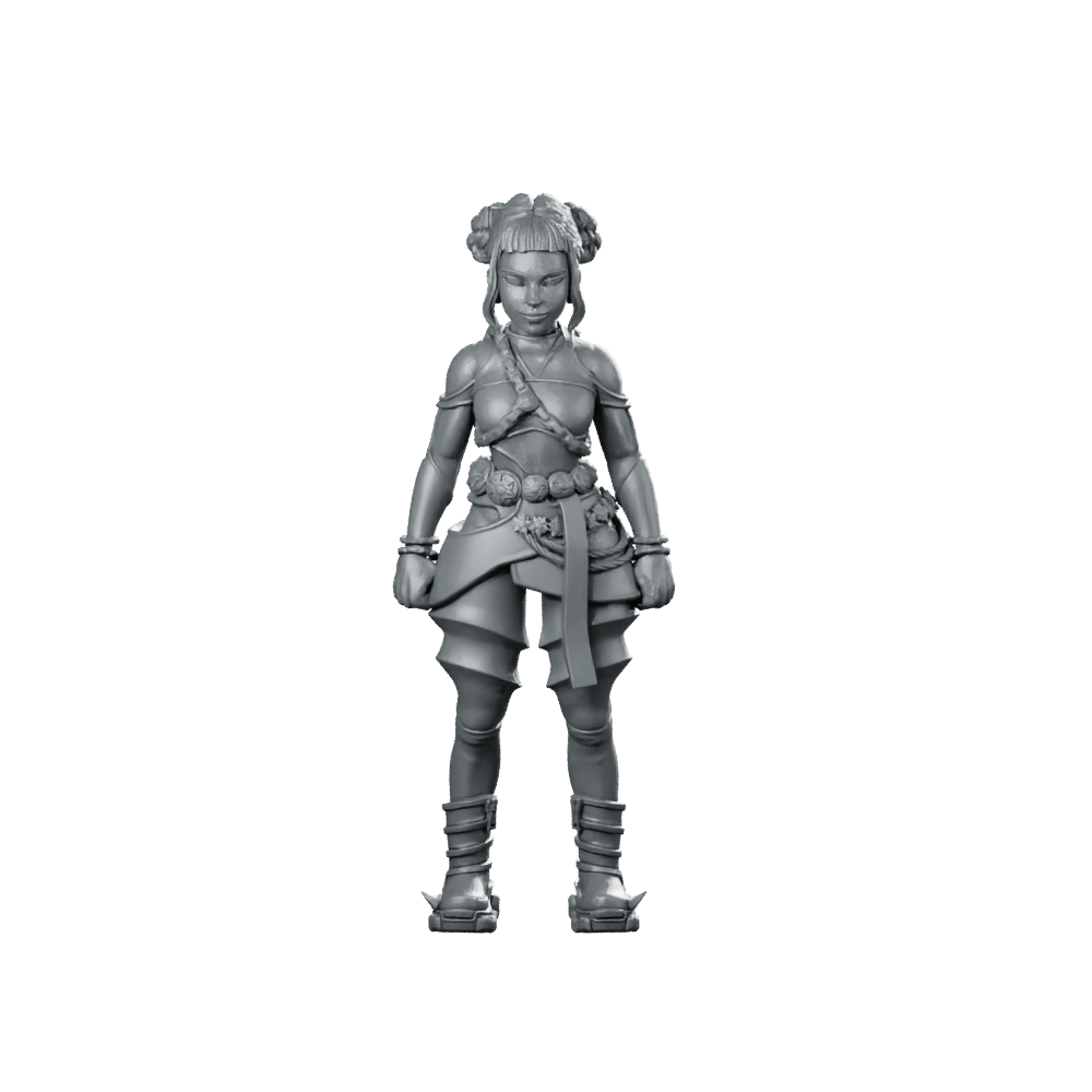 Battle Idol Demon Hunter Zoey 3 Miniature Sci - fi - Papsikels Miniatures - We Print Miniatures