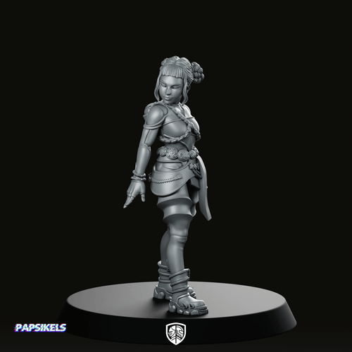 Battle Idol Demon Hunter Zoey Miniature Sci - Fi Pin - Up - Papsikels Miniatures - We Print Miniatures