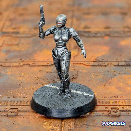 Battle Police Cyborg Series 5A Miniature - Papsikels Miniatures - We Print Miniatures