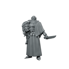 Beheaded Undead Fantasy Miniature Headless Monk Killer Horror Miniature 360 Spin 01