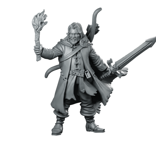 Ranger Belevor LOTR Bow & Sword Miniature Torchbearer Miniature 360 Spin 01
