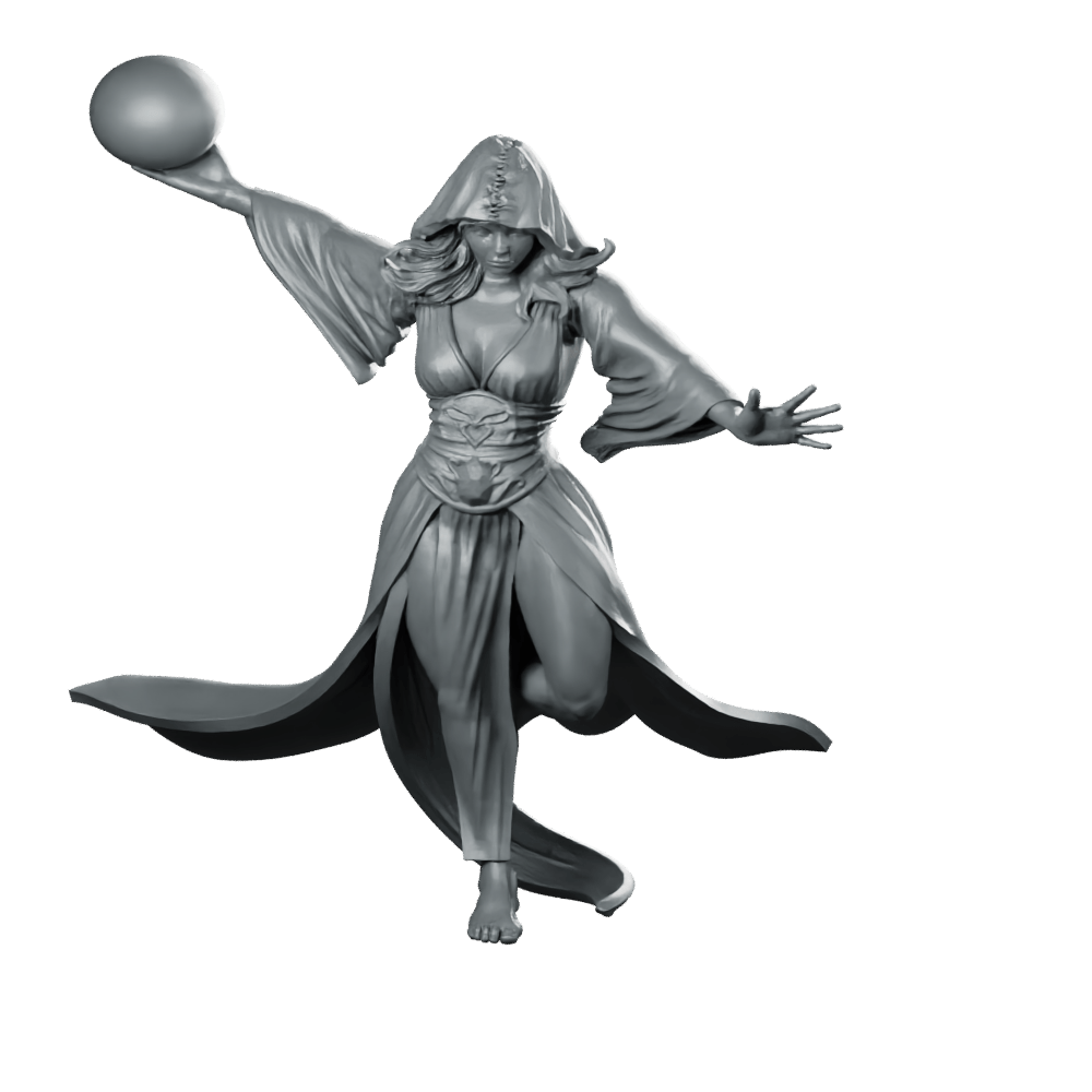 Belith Miniature Oracle Seer Sorceress Spellcaster Resin - Haito - We Print Miniatures