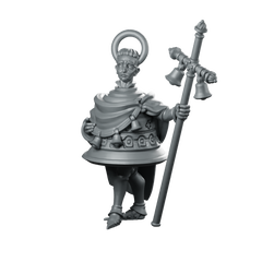 Bell Knight Fantasy Miniature Haloed Crusader Zealot Miniature 360 Spin 01