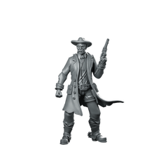 Benjamin Trane Cowboy Miniature Gunslinger Wild West Miniature 360 Spin 01