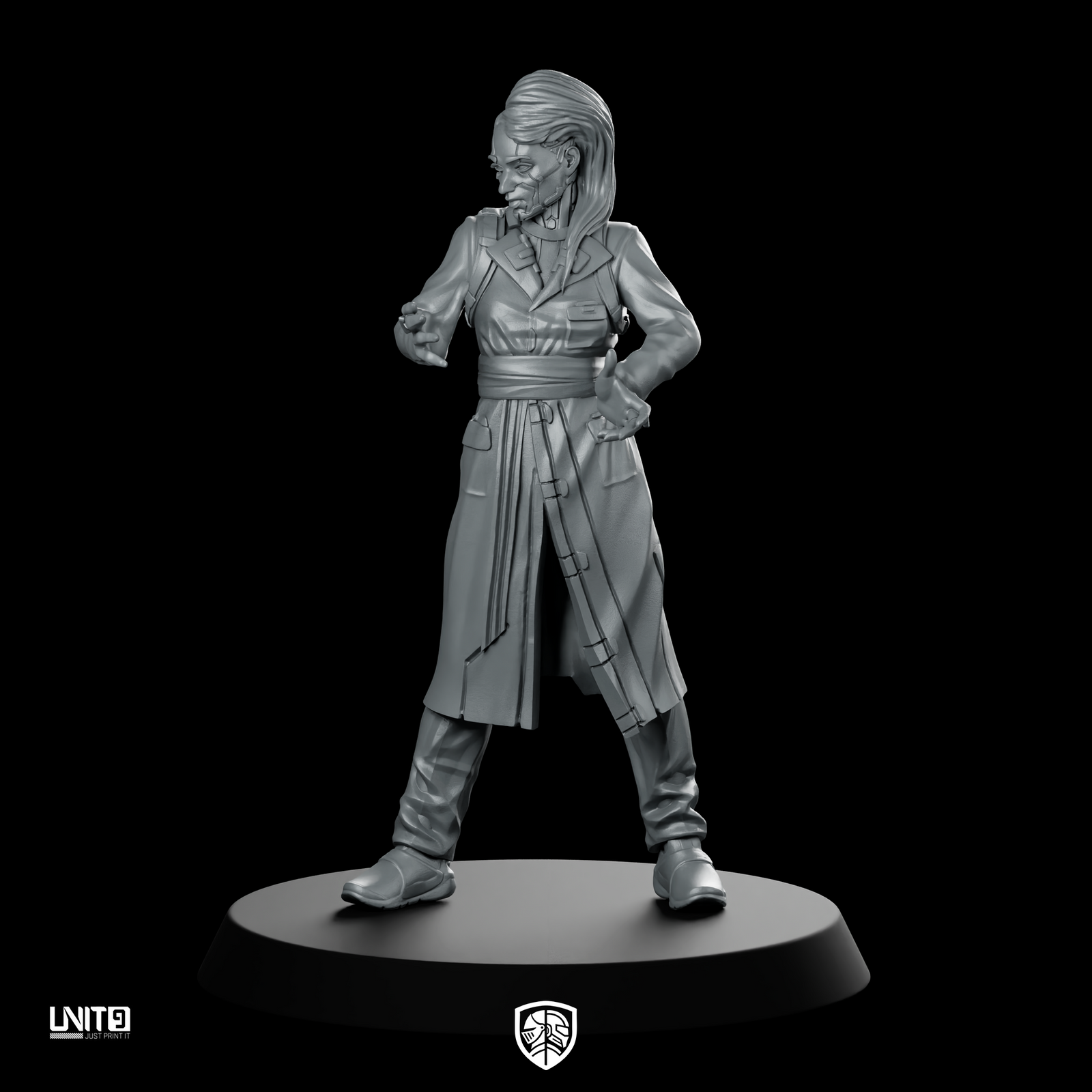 Bentan Cyberpunk Miniature Female Operative Sci-Fi Character