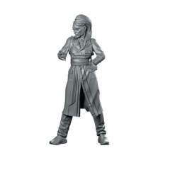 Bentan Cyberpunk Miniature Female Operative Sci-Fi Character Miniature 360 Spin 01