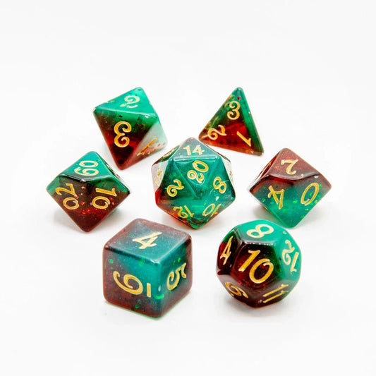 Berry Wave | Acrylic Dice | 7 Piece Set - Tabletop Dominion - We Print Miniatures