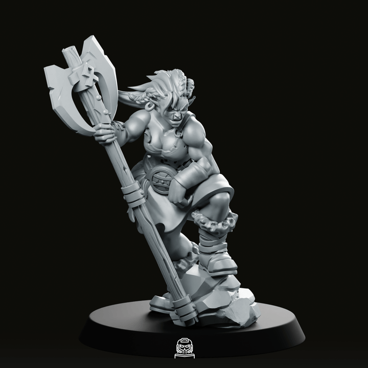 Berserker weiblicher Ork Miniatur