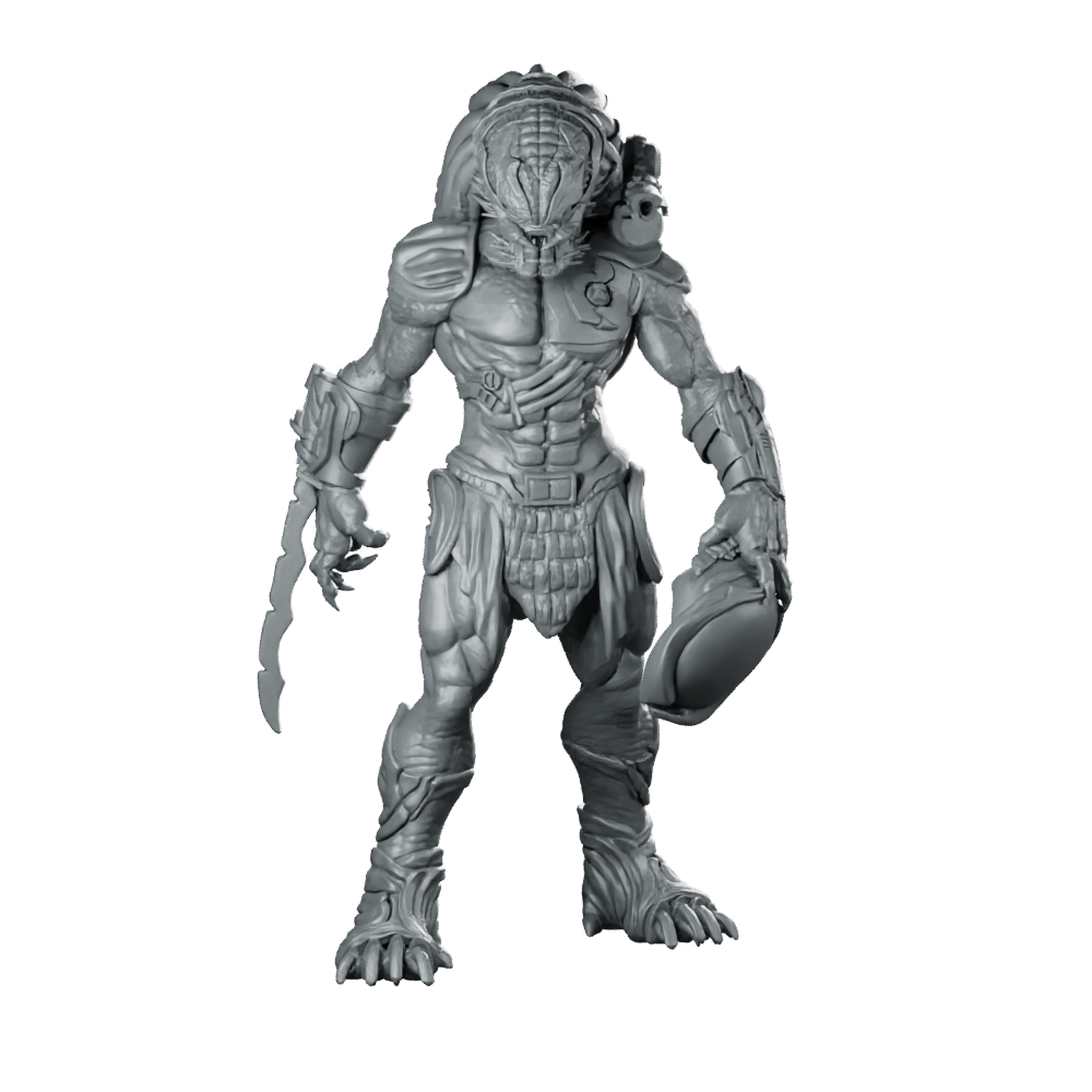 Berserker Skull Hunter 1 Miniature Alien Predator Miniature 360 Spin 01