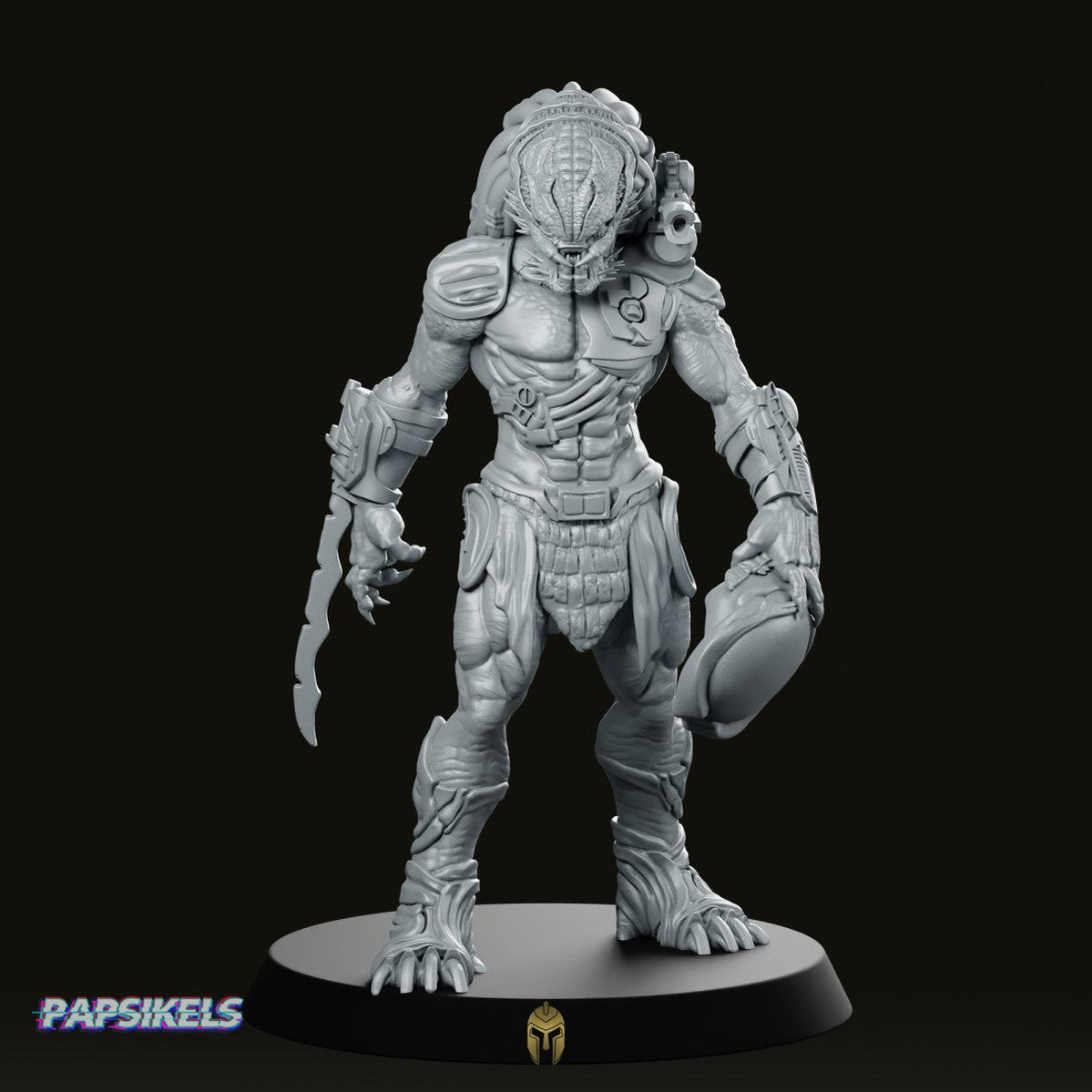 Berserker Skull Hunter 1 Miniature - Papsikels Miniatures - We Print Miniatures