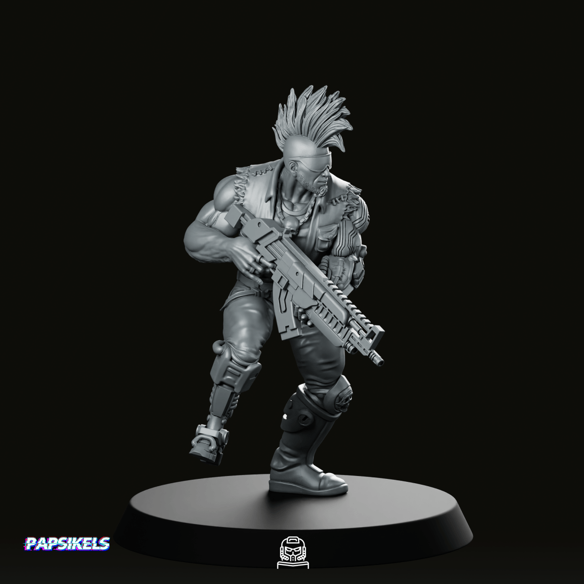 Bert Munrosh Cyber Gunsmith 2 Miniature - Papsikels Miniatures - We Print Miniatures