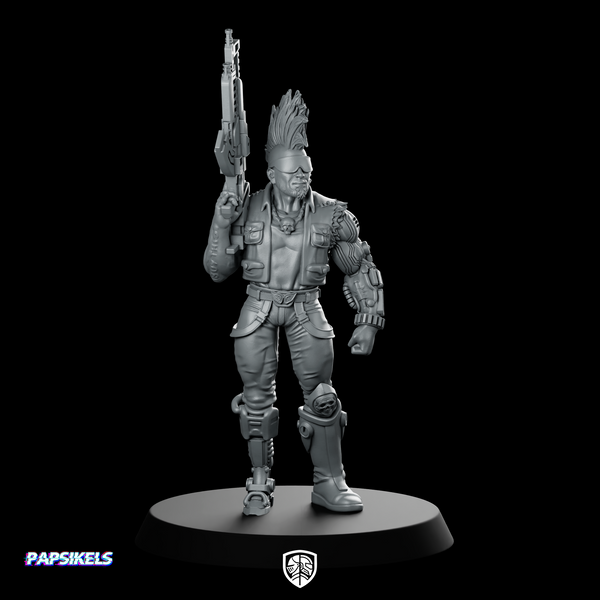 Bert Munrosh Cyber Gunsmith Miniature Cyberpunk Sci-Fi Resin