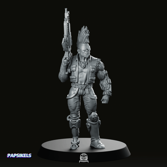 Bert Munrosh Cyber Gunsmith Miniature - Papsikels Miniatures - We Print Miniatures