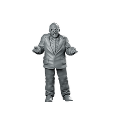 Bigsie Dollar Cyberpunk Miniature Greedy Boss Villain Miniature 360 Spin 01