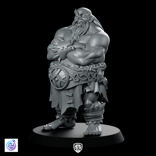 Big Man Miniature Brutal Fantasy Warrior Bruiser - CastNPlay - We Print Miniatures