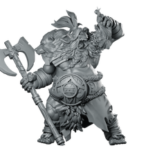 Big Old Orc Miniature Savage Warboss Axe Miniature 360 Spin 01