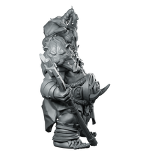 Big Old Orc Miniature Savage Warboss Axe Miniature 360 Spin 03