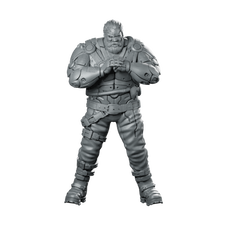 Big Rig 01 Cyberpunk Miniature Armored Brawler Enforcer Miniature 360 Spin 01