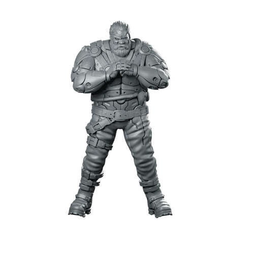 Big Rig 01 Cyberpunk Miniature Armored Brawler Enforcer Miniature 360 Spin 01
