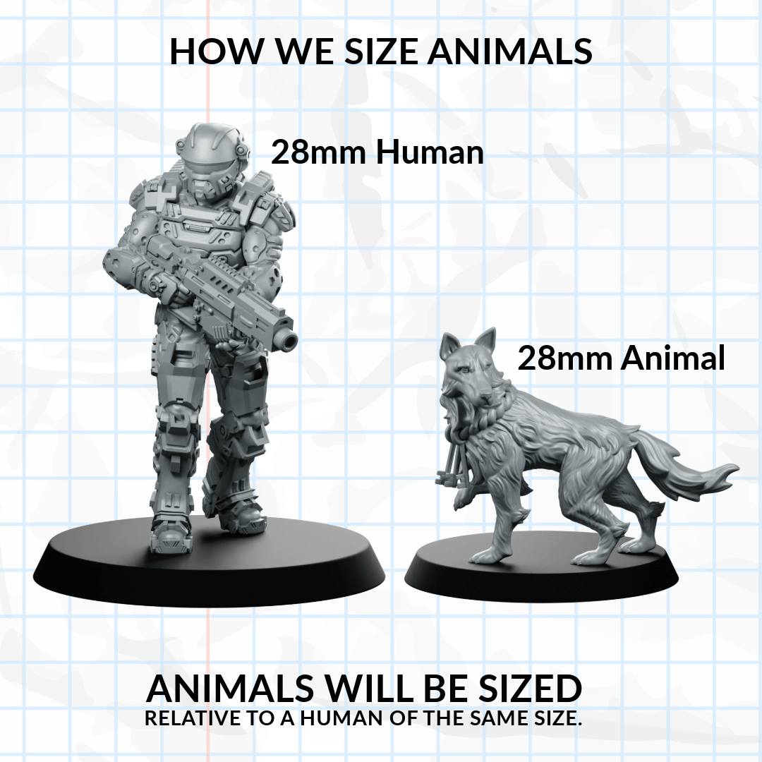 Biggz Dog CyberDog Pet Miniature - Papsikels Miniatures - We Print Miniatures