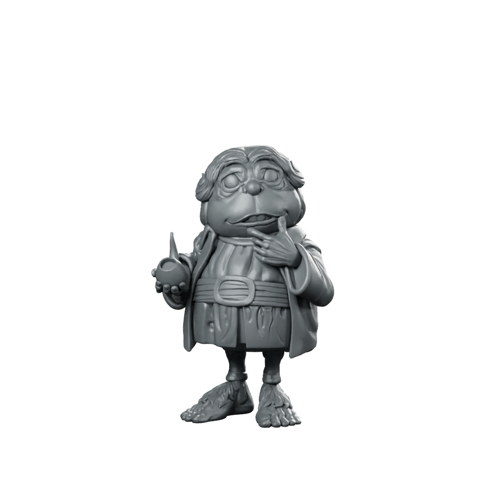 Bilbo LOTR Miniature Humorous Hobbit Adventurer Seaside Miniature 360 Spin 01