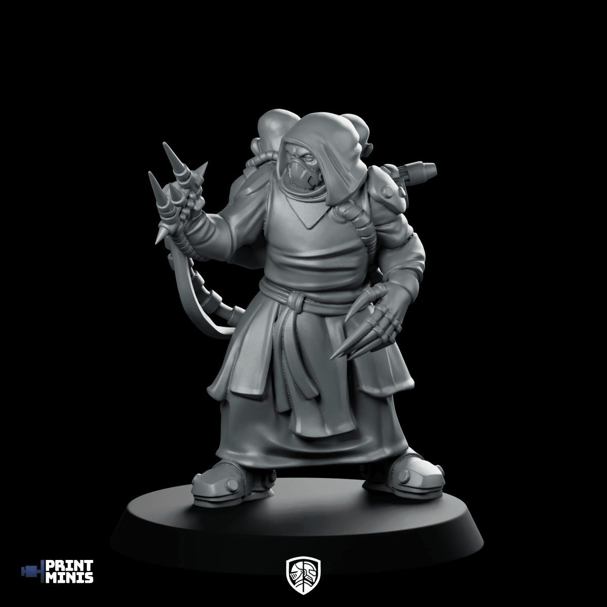 Bio Anarchist Miniature Cyberpunk Rebel Gang Fighter - PrintMinis - We Print Miniatures
