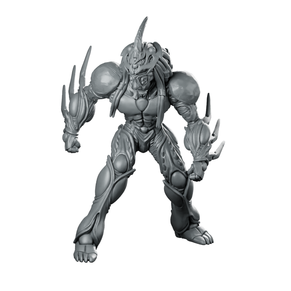 Bio Boosted Apex Hunter B Miniature Sci-Fi Resin Miniature 360 Spin 01