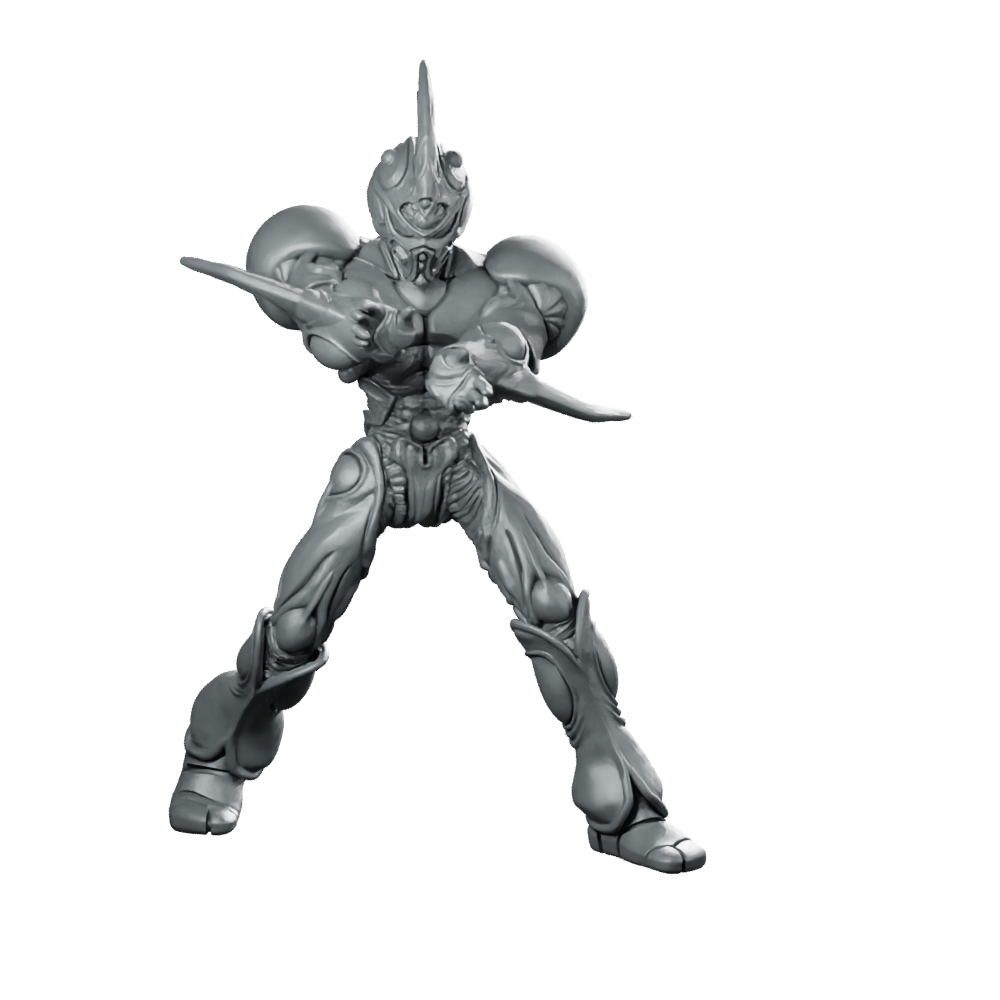 Bio Techno Man 1 B Miniature Cybernetic Warrior Miniature 360 Spin 01