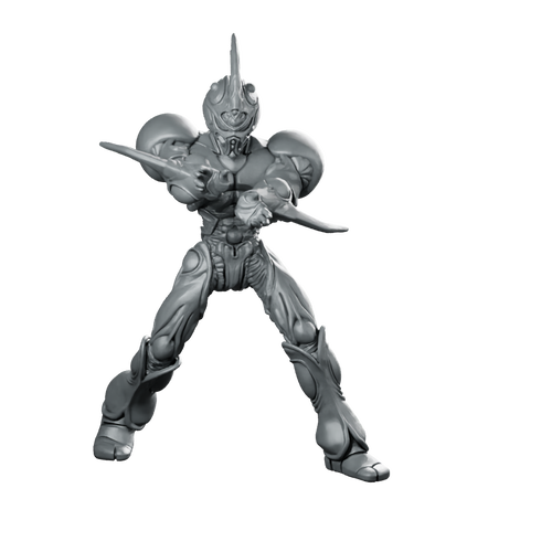 Bio Techno Man 1 B Miniature Cybernetic Warrior Miniature 360 Spin 01