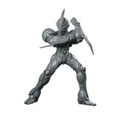 Bio Techno Man 2 D Miniature Biomechanical Armored Miniature 360 Spin 01
