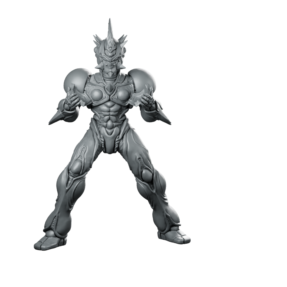 Bio Techno Man 3 C Miniature Cyberpunk Brawler Miniature 360 Spin 01