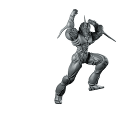 Bio Techno Man Zero 3 Miniature Cybernetic Warrior - Papsikels Miniatures - We Print Miniatures