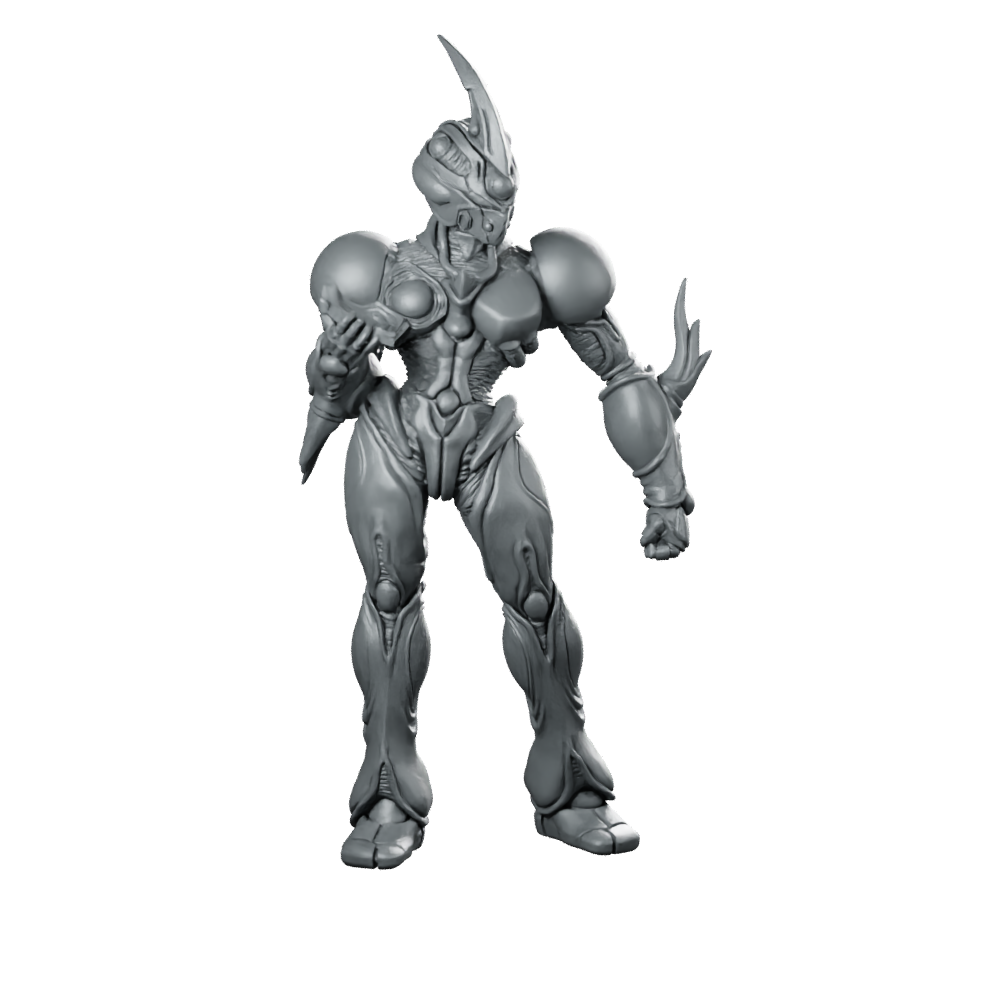 Bio Techno Woman 1 A Miniature Cyborg Warrior Miniature 360 Spin 01