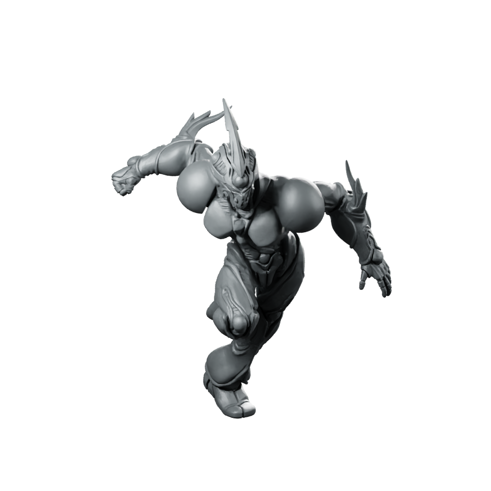 Bio Techno Woman 1 C Miniature Cyborg Runner Miniature 360 Spin 01