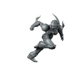 Bio Techno Woman 1 C Miniature Cyborg Runner Miniature 360 Spin 02