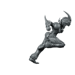 Bio Techno Woman 1 C Miniature Cyborg Runner Miniature 360 Spin 03