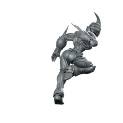 Bio Techno Woman 1 C Miniature Cyborg Runner Miniature 360 Spin 04