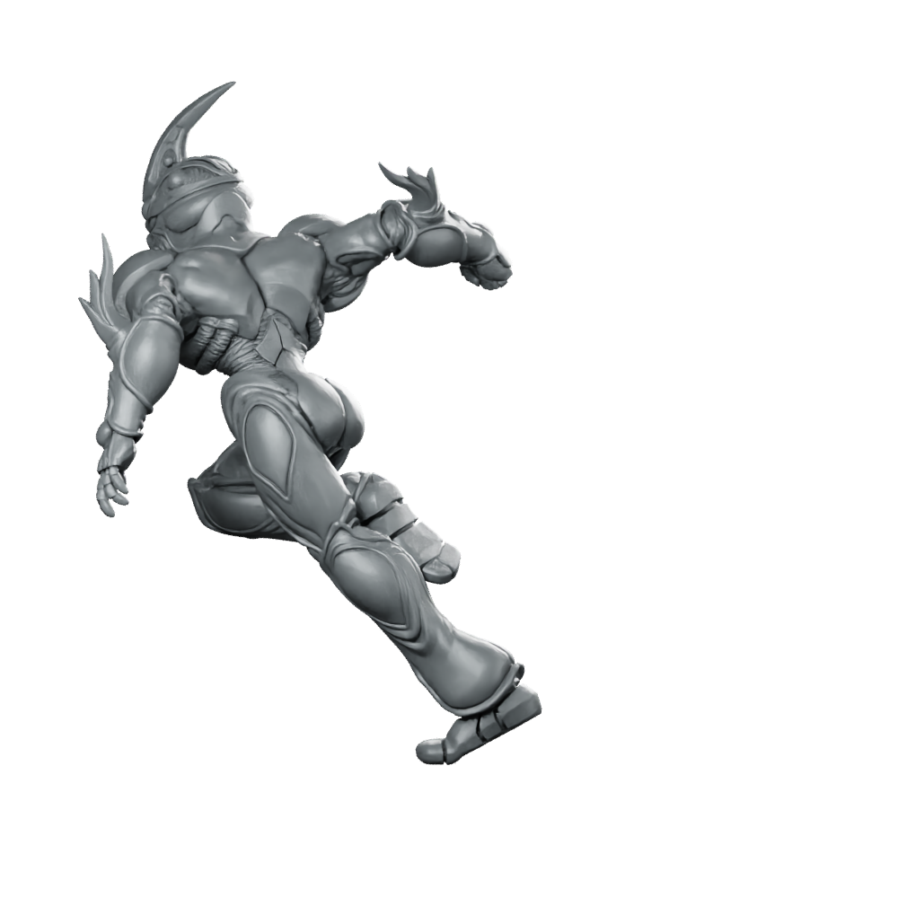 Bio Techno Woman 1 C Miniature Cyborg Runner Miniature 360 Spin 06