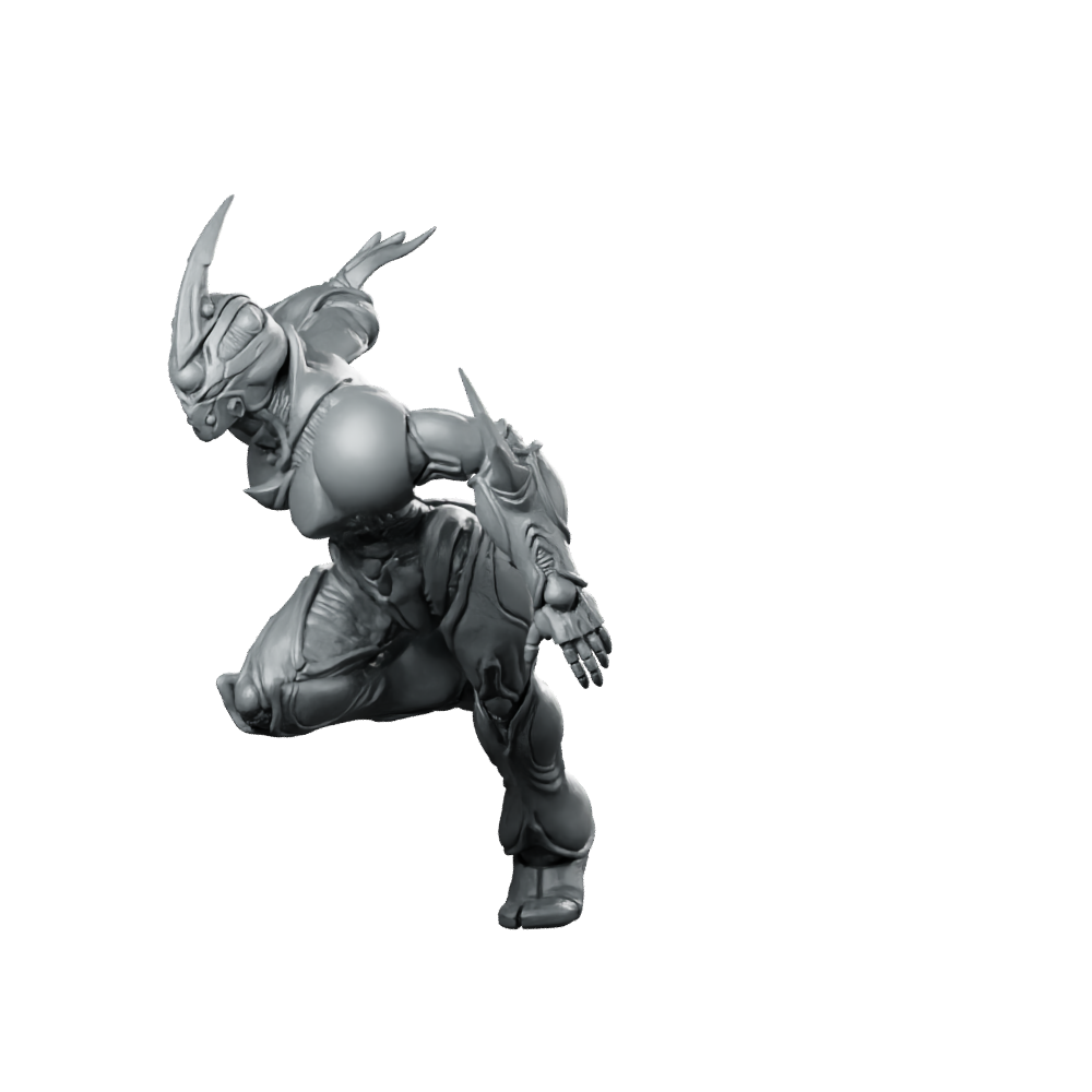 Bio Techno Woman 1 C Miniature Cyborg Runner Miniature 360 Spin 08