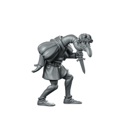 Trench Soldier Birdman Fantasy Miniature Dagger Wielding Sneaky Miniature 360 Spin 01