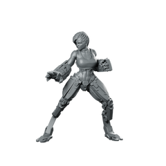 Bizzyv1 Miniature Cyborg Gunslinger Miniature 360 Spin 01
